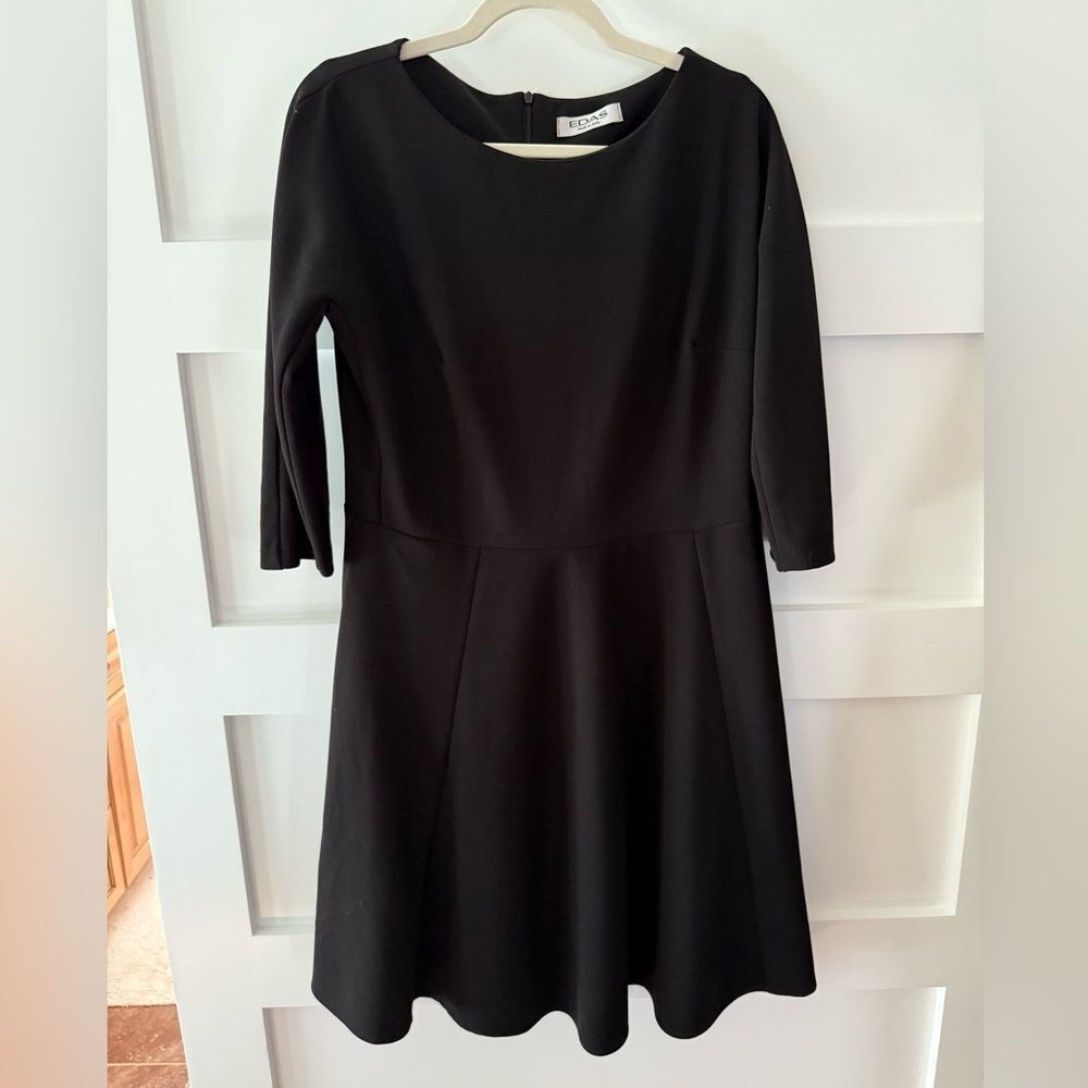 EDAS Made in Italy Black Dress 3/4 sleeves